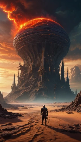 barsoom,gallifrey,arrakis,geonosis,primordia,alien planet,ordos,mordor,varsavsky,fire planet,alien world,futuristic landscape,dreadnaught,kharga,cardassia,ulnaris,eridani,tyrnauer,malazan,malom,Illustration,Realistic Fantasy,Realistic Fantasy 45