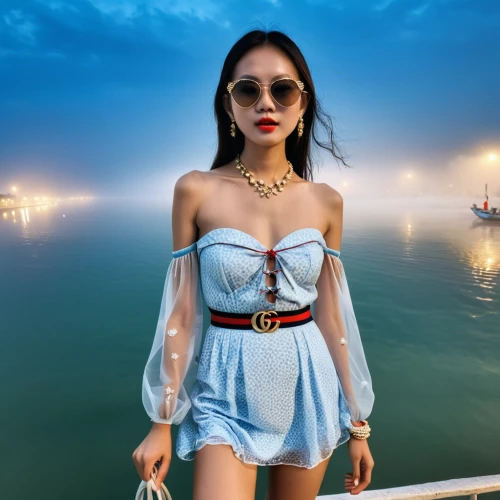 stiltsville,girl on the boat,yachtswoman,zilin,nautical,vietnamese woman,on a yacht,yachting,the sea maid,teal blue asia,miss vietnam,pattaya,yacht,seafaring,hyori,asian vision,phuong,sailor,qixi,vintage asian
