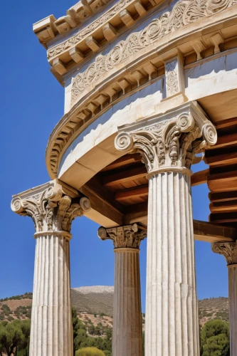 doric columns,greek temple,roman columns,peristyle,segesta,leptis,pillars,columns,pillar capitals,temple of hercules,zappeion,ephesus,celsus library,three pillars,house with caryatids,colonnades,panathenaic,erechtheus,volubilis,tiryns,Illustration,American Style,American Style 01