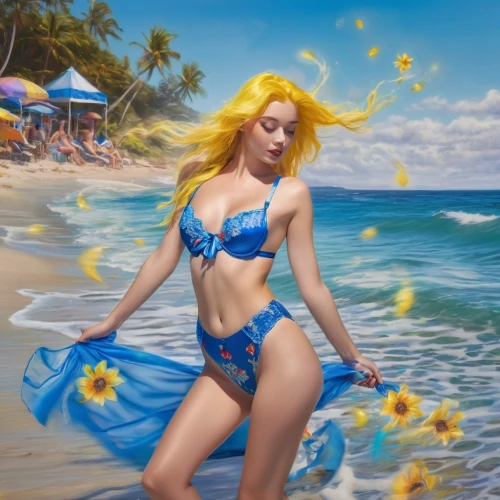 fantasy picture,world digital painting,beach background,donsky,fantasy art,margairaz,nami,tropico,aliona,summer background,the blonde in the river,photoshop manipulation,amphitrite,mar,pollina,zakharova,verano,digital painting,yellow and blue,candy island girl,Photography,Artistic Photography,Artistic Photography 04