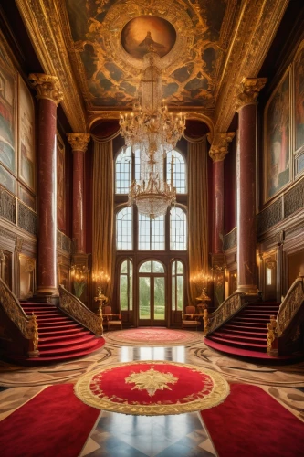 royal interior,harlaxton,highclere castle,entrance hall,cliveden,europe palace,ornate room,bramshill,moritzburg palace,versailles,ballroom,crown palace,the royal palace,grandeur,concertgebouw,grand master's palace,honorary court,opulently,witley,blickling,Illustration,Abstract Fantasy,Abstract Fantasy 16