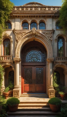 mansion,brownstone,entryway,kykuit,mansions,luxury home,palladianism,garden door,greystone,house entrance,front gate,front door,luxury property,wood gate,driehaus,entranceway,villa balbianello,entrances,mirogoj,kalorama,Illustration,Abstract Fantasy,Abstract Fantasy 09