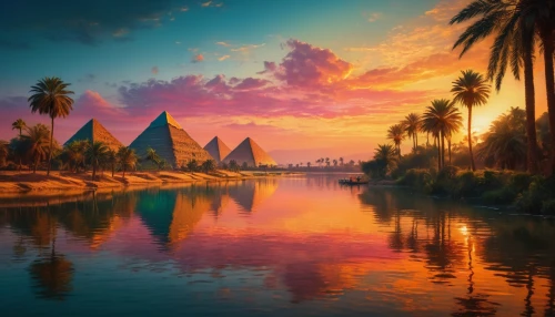 desert landscape,desert desert landscape,landscape background,egypt,giza,luxor,nile river,fantasy landscape,beautiful landscape,pyramids,world digital painting,nile,desert background,oasis,aswan,nature background,river landscape,nature landscape,fantasy picture,windows wallpaper,Photography,General,Fantasy