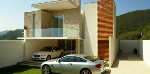 modern house,fresnaye,residential house,modern architecture,bmw z4,cubic house,folding roof,private house,3d rendering,dunes house,cube house,residencial,holiday villa,beautiful home,luxury property,render,vivienda,exterior decoration,carports,driveways,Photography,General,Realistic