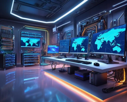 computer room,spaceship interior,cyberscene,computerworld,cyberspace,computer workstation,the server room,ufo interior,working space,3d background,cyberview,modern office,cybertown,computerland,cyberworld,control center,control desk,cybertrader,research station,cyberport,Illustration,Realistic Fantasy,Realistic Fantasy 01