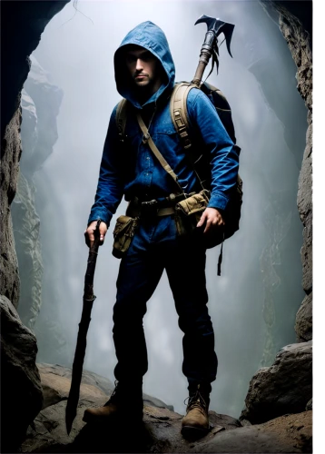 mountaineer,alpinists,spelunker,adventurer,the wanderer,alpinist,adventurist,speleological,hiker,explorer,trekking poles,perleberg,caving,paleobotanist,speleologists,expeditions,alpinism,survivorman,climbing gear,mountaineers,Illustration,Realistic Fantasy,Realistic Fantasy 22