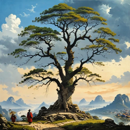 tree of life,the japanese tree,baobab,dragon tree,isolated tree,baobabs,bonsai,lone tree,flourishing tree,lonetree,bodhi tree,hokka tree,chipko,karakas,bonsai tree,celtic tree,serengeti,landscape background,tangerine tree,world digital painting,Conceptual Art,Sci-Fi,Sci-Fi 17