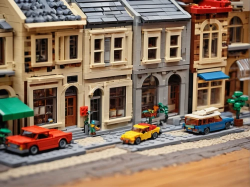 lego city,miniland,micropolis,lego background,townscapes,street scene,townscape,toytown,storefronts,microdistrict,legoland,lego building blocks,lego pastel,lego frame,miniature cars,shopping street,lego blocks,lego trailer,from lego pieces,henryville,Illustration,Paper based,Paper Based 10