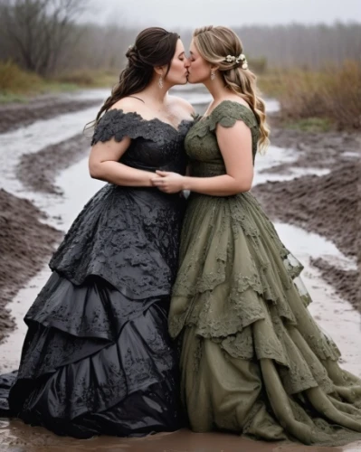 hutterites,wlw,countrywomen,wedding photo,brides,lesbos,foundresses,ballgowns,pre-wedding photo shoot,two girls,sapphic,quinceaneras,hutterite,crinolines,stepsisters,girl kiss,celtic woman,countesses,wedding dresses,quinceanera