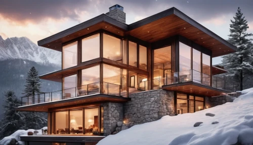 house in mountains,house in the mountains,snow house,avalanche protection,winter house,the cabin in the mountains,mountain hut,alpine style,chalet,snowhotel,snohetta,modern house,snow roof,cubic house,beautiful home,snow shelter,modern architecture,alpine hut,ski resort,timber house,Illustration,Realistic Fantasy,Realistic Fantasy 21