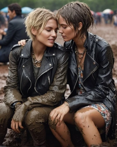 sapphic,caryl,dykes,wlw,lesbos,mudbath,outsiders,heterosexuality,leather jacket,muddied,mucky,girlfriends,muddier,barbour,bisexuals,tlou,bad girls,tributes,girl kiss,punks