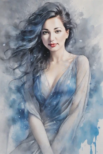 watercolor blue,blue painting,photo painting,arwen,watercolor painting,watercolor women accessory,watercolor background,margairaz,art painting,blue enchantress,oil painting on canvas,watercolor pencils,margaery,marble painting,world digital painting,winterblueher,watercolor,portrait background,fonteyn,the snow queen,Digital Art,Watercolor