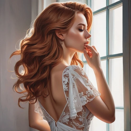 redheads,rousse,romantic portrait,redhead,evening dress,corsetry,redhead doll,behenna,golden haired,red head,redhair,donsky,young woman,zhuravleva,white silk,corseted,tresses,romantic look,longhaired,yelizaveta,Conceptual Art,Fantasy,Fantasy 32