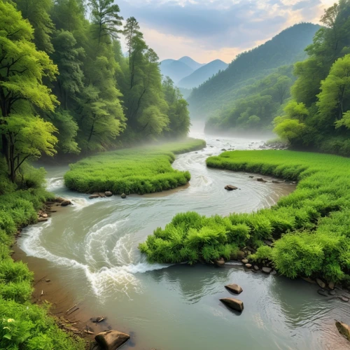 river landscape,nature wallpaper,green landscape,japan landscape,green trees with water,mountain river,natural scenery,mountain stream,nature landscape,beautiful landscape,nature background,beautiful japan,flowing water,flowing creek,south korea,the natural scenery,landscape nature,clear stream,background view nature,green water,Unique,Design,Sticker