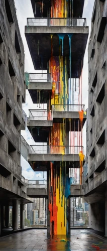 multi storey car park,scampia,jussieu,apartment block,athens art school,fearnley,colorful facade,casgrain,urban art,pantin,public art,splash paint,gutai,multistory,water wall,urban design,lewitt,lingotto,gondry,mondriaan,Conceptual Art,Graffiti Art,Graffiti Art 08