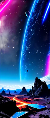 futuristic landscape,vast,space art,alien planet,alien world,ice planet,skyterra,dusk background,retro background,extrasolar,planet alien sky,space,art background,earth rise,meteor,planet,homeworld,auroral,spaceborne,comets,Art,Artistic Painting,Artistic Painting 42