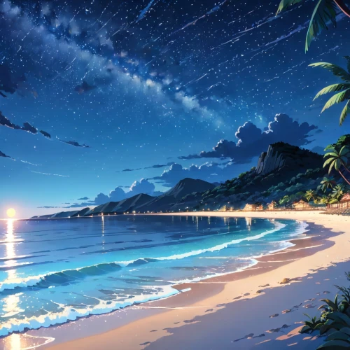 ocean background,beach scenery,beach landscape,dream beach,beautiful beach,full hd wallpaper,ocean paradise,windows wallpaper,beautiful beaches,landscape background,summer background,moon and star background,mountain beach,tropical sea,sea night,beautiful wallpaper,paradise beach,tropical beach,beach background,ocean,Anime,Anime,Traditional