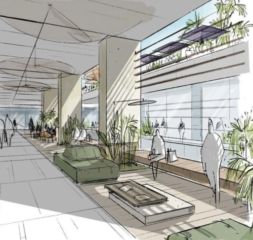 renderings,sketchup,wintergarden,garden design sydney,unbuilt,masdar,gensler,school design,mipim,redevelopment,habitaciones,metromover,3d rendering,skyways,daylighting,revit,concourses,atriums,transbay,seating area