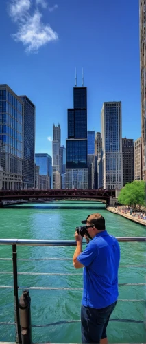 chicago skyline,chicago,chicagoan,monopod fisherman,chicagoland,petercam,touristed,lakefront,detriot,rencen,birds of chicago,touristy,panoramas,chicagoans,federsee pier,ilitch,illinoisan,streeterville,tourist,buckingham fountain,Conceptual Art,Oil color,Oil Color 02