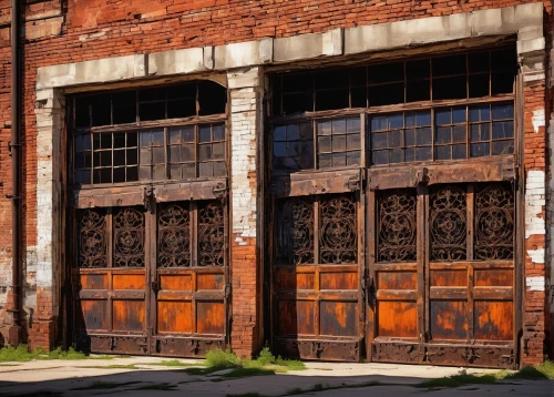 warehouses,old factory building,loading dock,old windows,warehouse,old factory,doors,abandoned factory,brickyards,freight depot,middleport,old brick building,industrial building,industrial hall,warehousing,empty factory,hinged doors,manufactories,row of windows,iron door,Conceptual Art,Oil color,Oil Color 07