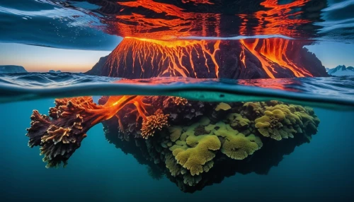 volcano pool,lava,volcanic eruption,volcanic,active volcano,lava river,magma,volcanos,lava flow,eruption,erupt,eruptive,lava balls,supervolcano,metavolcanic,erupting,eastern iceland,volcanic lake,reflection of the surface of the water,volcanism,Photography,Artistic Photography,Artistic Photography 01