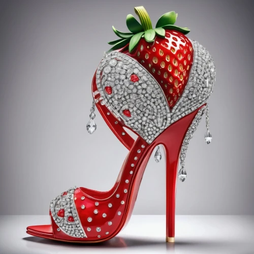 high heeled shoe,high heel shoes,strawberries,cinderella shoe,red strawberry,strawberry,heeled shoes,strawberry ripe,heel shoe,red shoes,stiletto-heeled shoe,woman shoes,ladies shoes,derivable,strawberry tree,high heel,strawbs,doll shoes,women shoes,fraise,Photography,Fashion Photography,Fashion Photography 03