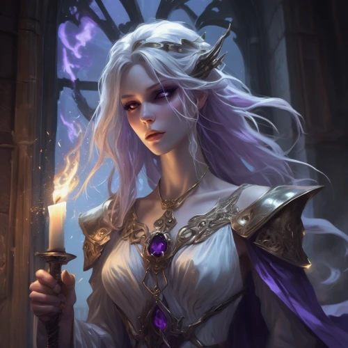 jaina,dark elf,violet head elf,deirdre,elona,elenore,wodrow,sorceror,shadrake,liliana,fantasy portrait,elspeth,jarlaxle,sorceress,ellinor,arianrhod,uriri,estess,llyra,reynir,Conceptual Art,Fantasy,Fantasy 01