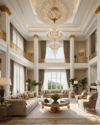 luxury home interior,penthouses,luxury hotel,palladianism,poshest,corinthia,ornate room,sursock,palatial,opulently,neoclassical,great room,livingroom,claridges,grand hotel europe,interior decoration,rosecliff,ritzau,interior design,luxury property,Illustration,Realistic Fantasy,Realistic Fantasy 08