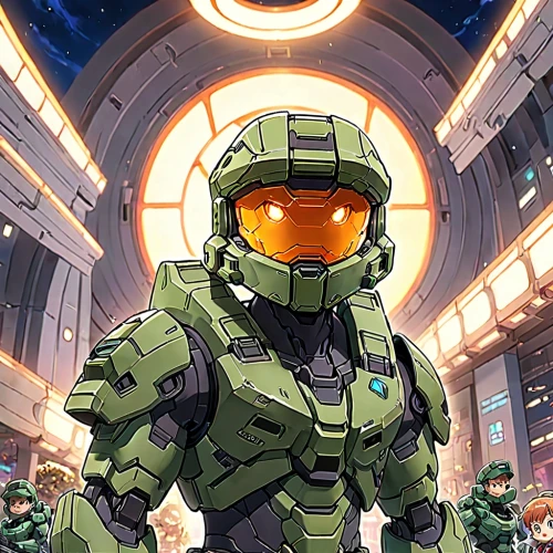 hal,halo,cyberpatrol,battlesuit,patrol,background ivy,crackdown,spaceguard,visor,defend,doom,sgt,paratus,recruit,ion,zentraedi,cybersmith,popchanka,uphold,april fools day background,Anime,Anime,Traditional