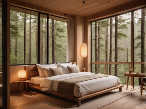 japanese-style room,amanresorts,the cabin in the mountains,tree house hotel,sleeping room,wooden windows,forest house,raincoast,capilano,wood window,whistler,clayoquot,bedroom window,wooden sauna,guest room,treehouses,log home,weyerhaeuser,chalet,ryokan,Photography,General,Cinematic
