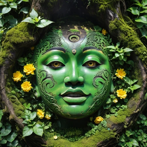 anahata,pachamama,siddharta,manjushri,yogananda,leota,avatar,garden sculpture,nitai,nakahata,greenman,mother earth statue,ayurveda,baoshun,mahakala,mantra om,ayahuasca,green wreath,buddha,garden decor,Photography,Artistic Photography,Artistic Photography 05