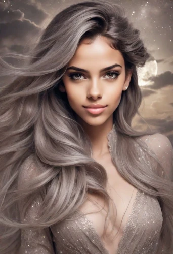 silvery,silvered,behenna,fantasy portrait,fantasy art,tresses,silver,selene,smooth hair,fantasy woman,mystical portrait of a girl,fantasy picture,foils,silvering,voluminous,portrait background,airbrushed,fluttering hair,airbrushing,female beauty