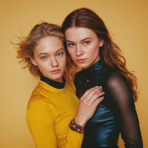 yellow and black,turtlenecks,zella,models,olsens,yellow and blue,turtleneck,maxmara,supermodels,grazia,asos,bananarama,ochre,fashion models,krakoff,two girls,yellow background,pantsuits,yellow,belles,Conceptual Art,Fantasy,Fantasy 04