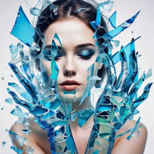 crystallize,ice queen,crystalize,crystallized,crystalized,crystalline,crystallization,fragmented,broken glass,rankin,photo manipulation,fractured,plasticity,crystallised,hielo,shards,shattered,facets,biophilia,perspex,Conceptual Art,Daily,Daily 21