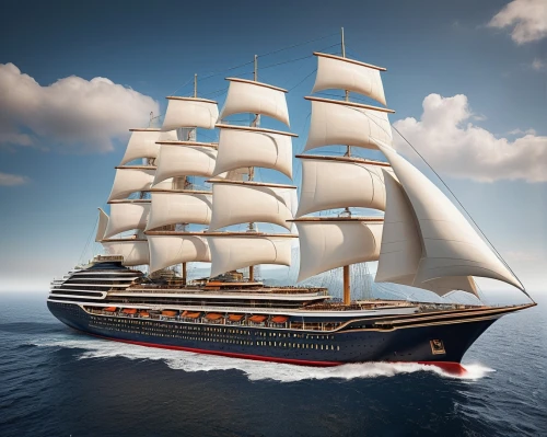 sea sailing ship,sailing ship,sea fantasy,sail ship,three masted sailing ship,mauretania,westerdam,caravel,tallship,tall ship,windjammer,azamara,barque,training ship,sailing ships,britannic,whaleship,fincantieri,cruiseliner,cunard,Photography,General,Sci-Fi