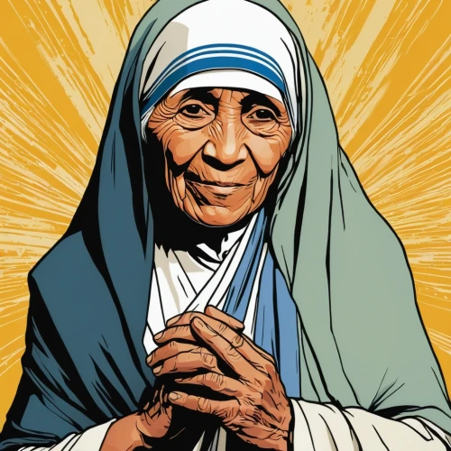 mother teresa,nunsense,franciscana,foundress,the prophet mary,to our lady,prioress,francisca,postulant,fatima,nonne,mother mary,canonization,carmelite,patroness,mediatrix,deaconess,mother of perpetual help,misioneros,suster,Illustration,Vector,Vector 11