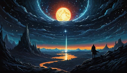 alderaan,meteor,centauri,space art,mordor,fire planet,krakatoa,nibiru,valar,silmarillion,gallifrey,meteorite,auroral,brygada,prospal,earth rise,supernova,lava,prospera,venusian,Illustration,Realistic Fantasy,Realistic Fantasy 25