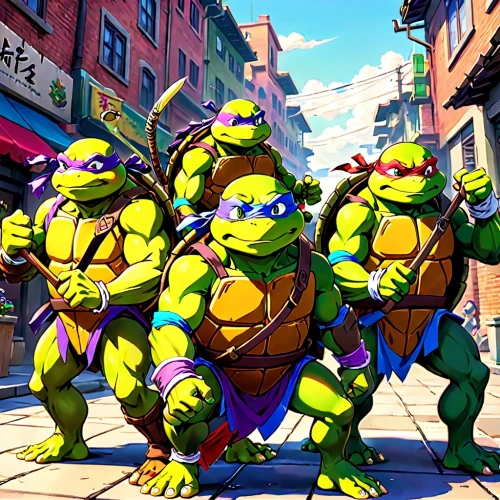 tmnt,trachemys,cowabunga,turtles,raph,tortugas,donatello,battletoads,stacked turtles,tortuga,terrapins,raphael,turtletaub,reptiles,oogway,koopa,ragtops,torques,sugamo,cartoon video game background,Anime,Anime,Traditional