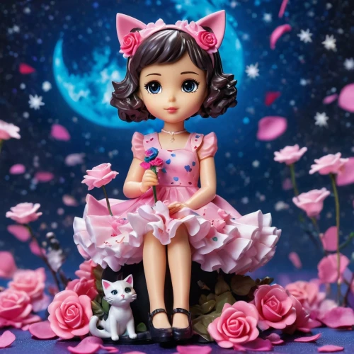 doll cat,handmade doll,dollfus,doll dress,rosa 'the fairy,doll paola reina,collectible doll,rosa ' the fairy,artist doll,dress doll,fashion doll,doll figure,dressup,female doll,fashion dolls,pink cat,doll figures,bjd,little girl fairy,girl doll,Unique,3D,Garage Kits