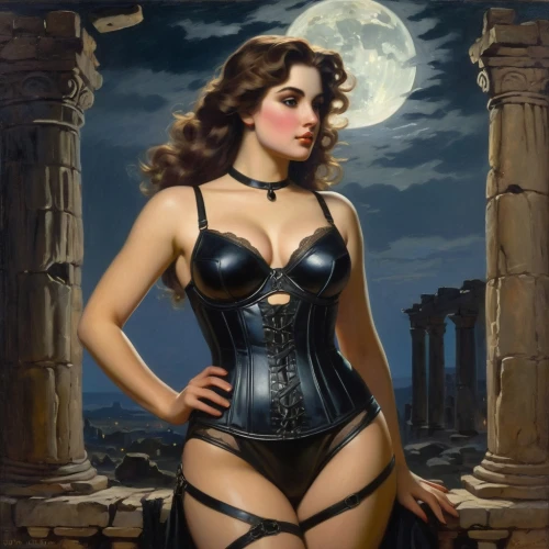 radebaugh,burlesques,corsetry,zatara,corseted,hekate,fujiko,venus,corsets,selina,fantasy woman,pin ups,inanna,catrina calavera,melora,retro pin up girl,antinous,viveros,corset,selene,Art,Classical Oil Painting,Classical Oil Painting 15