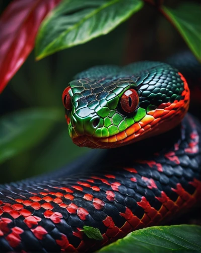 liophis,vipera,green python,reticulatus,pitviper,nonvenomous,african house snake,auratus,lampropeltis,pantherophis,red tailed boa,garter snake,green tree snake,slithered,venomous snake,red bellied black snake,red and green,thamnophis,herpetofauna,boomslang,Conceptual Art,Fantasy,Fantasy 11