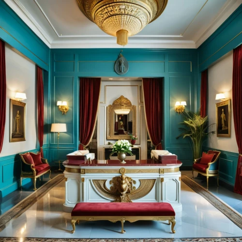 lanesborough,grand hotel europe,casa fuster hotel,blue room,ornate room,luxury hotel,venice italy gritti palace,ritzau,interior decor,royal interior,interior decoration,opulent,sursock,poshest,opulently,rosecliff,claridge,opulence,enfilade,hotel hall,Photography,General,Realistic