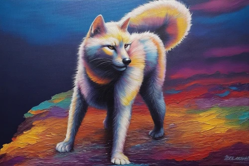 colotti,south american gray fox,coyote,white fox,desert fox,aleu,a fox,vulpes,felino,husky,kitsune,shernoff,atunyote,arctic fox,kosmo,kittelsen,fuchs,welin,fox,wollemi,Illustration,Realistic Fantasy,Realistic Fantasy 25