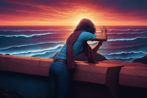 photo manipulation,photomanipulation,photoshop manipulation,fantasy picture,conceptual photography,the endless sea,world digital painting,donsky,contemplation,girl on the dune,skywatchers,man at the sea,ocean background,the horizon,creative background,oceanview,sea night,3d art,the wind from the sea,surrealism,Illustration,Realistic Fantasy,Realistic Fantasy 25