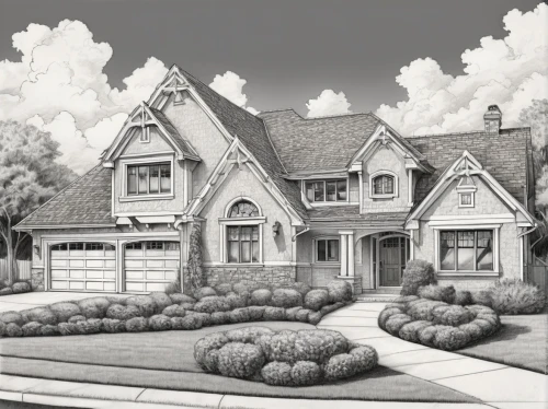 houses clipart,townhomes,house drawing,duplexes,hovnanian,townhome,bungalows,subdivision,sketchup,dormers,homebuilder,two story house,townhouses,mcmansion,netherwood,house shape,kleinburg,homebuilding,residential house,large home,Illustration,Black and White,Black and White 30