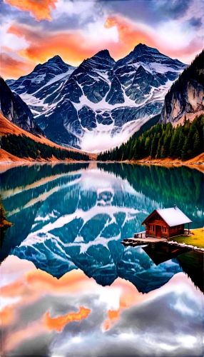 mountain lake,landscape background,alpine lake,mountainlake,beautiful lake,heaven lake,high mountain lake,hintersee,alpine landscape,evening lake,world digital painting,nature background,glacial lake,mountain landscape,beautiful landscape,lago di carezza,lake forggensee,lake louise,water reflection,lake mcdonald,Illustration,Black and White,Black and White 03