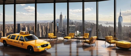 yellow car,new york taxi,yellow taxi,car showroom,taxicabs,taxi stand,skycar,emaar,taxi cab,futuristic landscape,taxis,dubay,yellow machinery,cityview,miniature cars,car dealership,skyscrapers,capcities,sky space concept,bumblebee,Conceptual Art,Daily,Daily 01