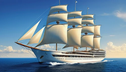 sea sailing ship,sail ship,sailing ship,tallship,sea fantasy,tall ship,caravel,three masted sailing ship,azamara,windstar,sailing ships,windjammer,passenger ship,barque,cruise ship,training ship,cruceros,commandeer,schoolship,staysail,Conceptual Art,Sci-Fi,Sci-Fi 19