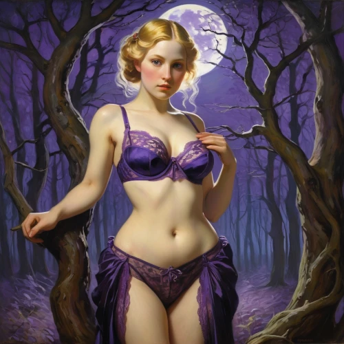 la violetta,liliana,violetta,violeta,purple moon,fantasy picture,faerie,pale purple,fantasy woman,fantasy art,violette,fae,violet,hekate,fantasy portrait,venus,violaceous,sorceress,burlesques,bewitching,Art,Classical Oil Painting,Classical Oil Painting 20