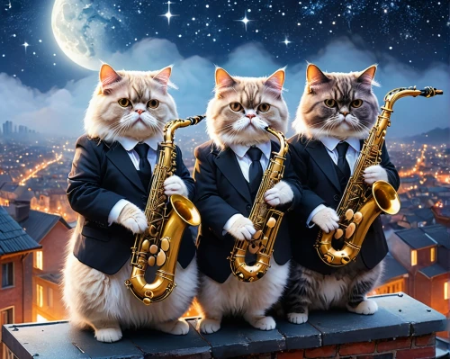serenaders,brass band,vintage cats,musicians,serenata,jazztet,saxophonists,music band,big band,orchesta,oktoberfest cats,cat pageant,timpanists,trumpets,instrumentalists,cat family,town musicians,saxman,orchestre,euphoniums,Photography,General,Natural
